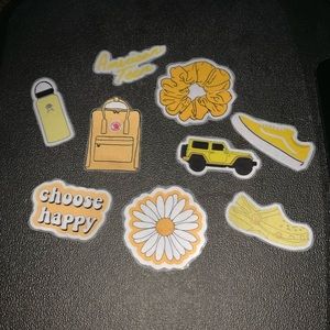9 pack of homemade yellow stickers